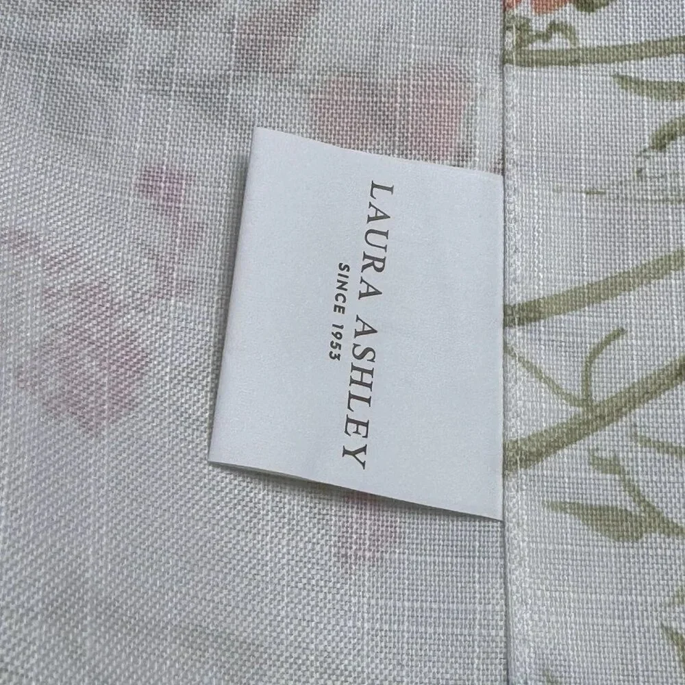 Laura Ashley Wild Meadow Sienna 6 Window Curtain Panel Set Floral Garden 38x96